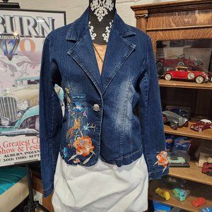 XFN Vintage Embroidered Denim jacket Size M-Large